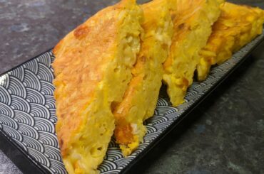 Leftover spaghetti turned into Frittata