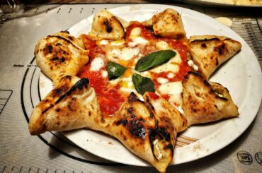 Stuffed pizza star with my portable electric oven