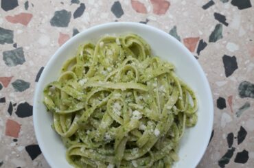 Basil pesto pasta