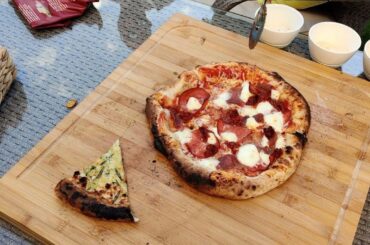 48hr Cold Fermentation- Njuja/Pepporoni/Roasted Red Pepper Pizza & Garlic Bread with Rosemary
