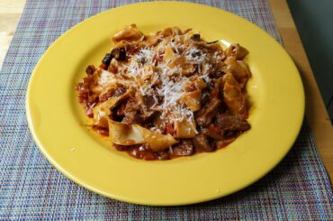 Fresh pappardelle with pork ragù
