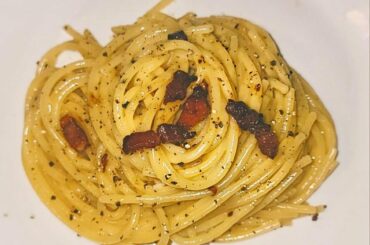 The famous spaghetti carbonara