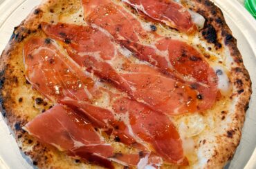 Ricotta, caramelized onions, proscuitto di parma, black pepper, and honey