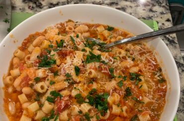 Homemade pasta e fagioli