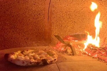 Pesto Shrimp in the wood fired oven