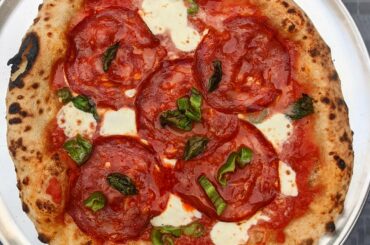 Spicy chorizo pizza from leftover frozen dough balls