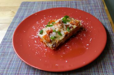 Lasagne con zucca e porri