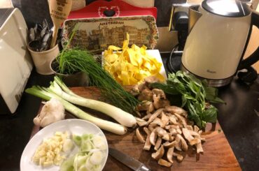 Fresh Pappardelle with Ragu, fresh basil and shaved Parmigiano Reggiano.