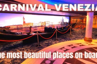 CARNIVAL VENEZIA tour - Carnival's first Fun Italian Style cruise ship - CONDOLA LOUNGE