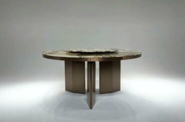 Perfection Stainless steel Working for Italy Minotti 1.6m Round Dining table #marbletable #furniture