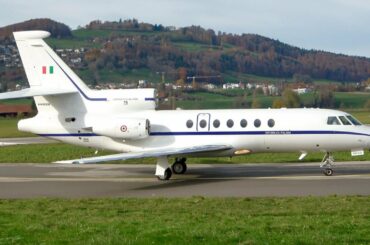 Italian Air Force Dassault Falcon 50 Landing at Bern