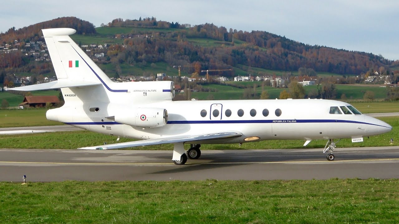 Italian Air Force Dassault Falcon 50 Landing at Bern Italian Air Force Dassault Falcon 50 Landing at Bern