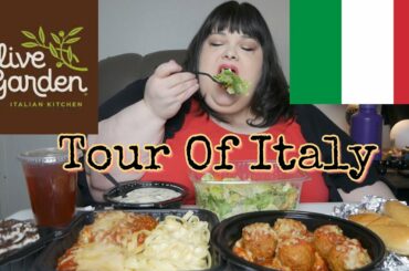 Olive Garden Tour Of Italy Italian Food Mukbang *Fire & Blood not A Dance With Dragons*