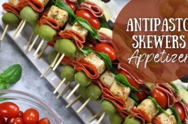 Antipasto Skewers | Easy Cold Italian Appetizer {Affordable Make Ahead Party Recipe}