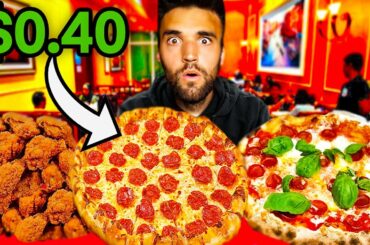 WORLD’S CHEAPEST Vs. MOST EXPENSIVE PIZZA | $0.40 vs $100,000 (MrBeast Record Broken)!
