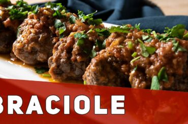Tender Beef Rolls in Tomato Wine Sauce | Braciole