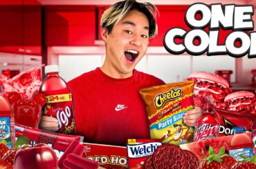 Eating Only ONE Color of Food for 24 Hours (RED)