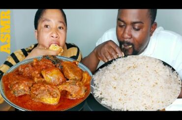 SPEED EATING CHALLENGE, WHITE RICE AND SWEET, #asmr #africanfood #mukbang #Italy