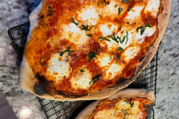 Rate my pizzas. Wondering what feedback y’all can give on the dough just from looking at it... overall pretty good. Ooni 3 with the gas conversion (just got it after 9 months out of stock)