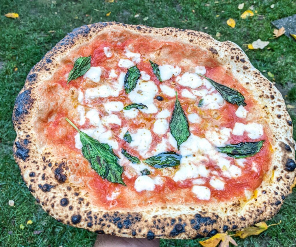 Backyard Margherita baked in 42 seconds.