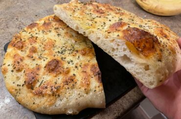 Garlic Rosemary Focaccia! (Sourdough)