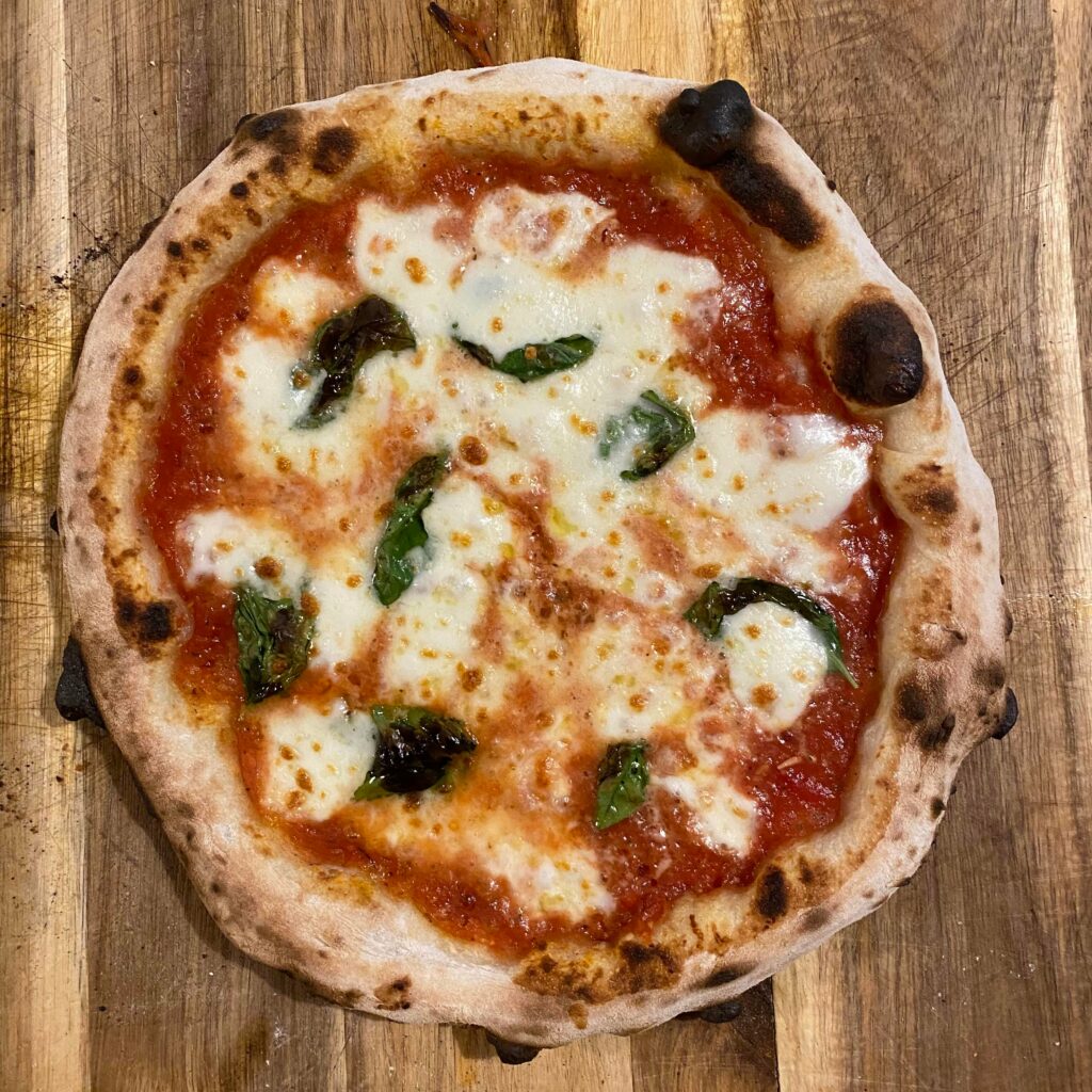 Margherita 65% Hydration. 60 second bake.