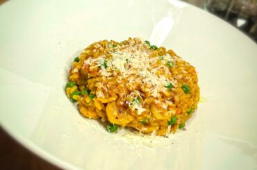 Saffron risotto with shrimp