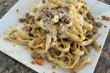 Anatra with Fettucine