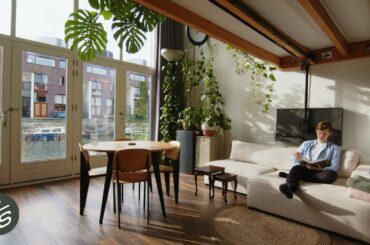 NEVER TOO SMALL: DIY Plant-filled Waterfront Loft, Amsterdam - 45sqm/484sqft