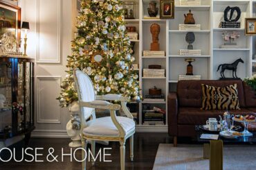 A Glam Apartment Gets The Classic Christmas Treatment