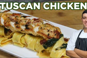 Creamy Tuscan Chicken Pasta | One of the Best Italian Dishes by Lounging with Lenny