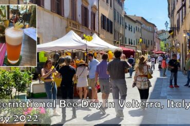 Celebrating International Bee Day in Volterra, Italy - eating gelato and making cocktails!