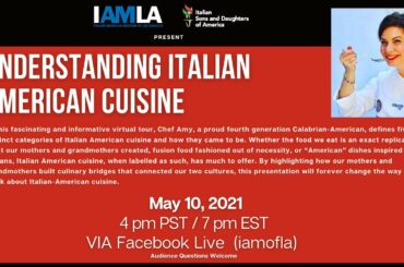 IAMLA - What is Italian American cuisine? With Amy Riolo
