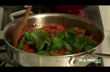 Italian Recipes - Adding the Chopped Tomatoes to Papa al Pomodoro