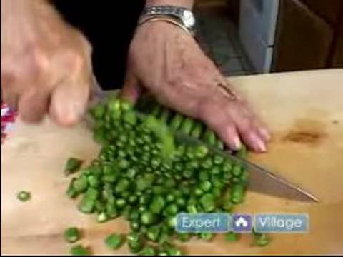 Traditional Italian Recipes : Cutting Asparagus For a Traditional Italian Arugula Salad Traditional Italian Recipes : Cutting Asparagus For a Traditional Italian Arugula Salad