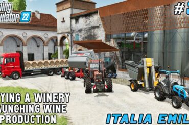 Launch wine production with Landini REX 4 GT and Pellenc 8050 | Italian Farm | FS 22 | Timelapse #36