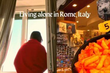 Living alone in Rome, Italy | Just a normal sunday | Cooking Korean Tteokbokki