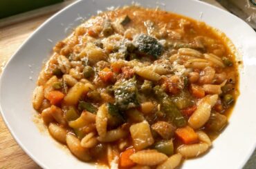 Minestrone. Mangia! The store had no ditalini…