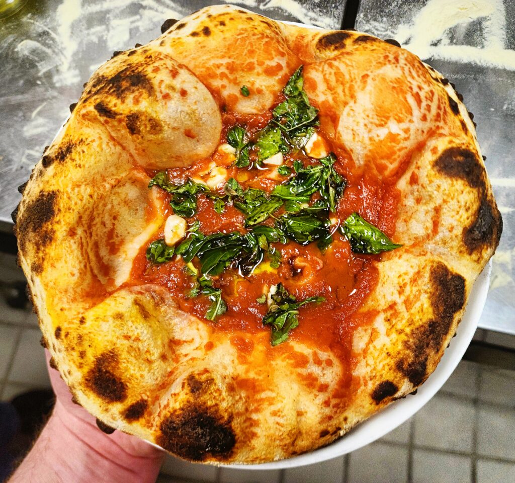 Naturally Leavened Contemporary Neapolitan Pizza MarinarUh..... Vegan friendly option by default :)