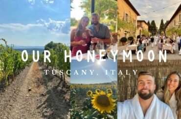 TUSCANY, ITALY VLOG | Part 1 of our Honeymoon: Vineyard, cooking class, Castiglion del Bosco + more!