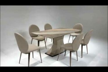 Italy Designer furniture of Longhi Marble Dining table with Leather chairs #marbletable #furniture