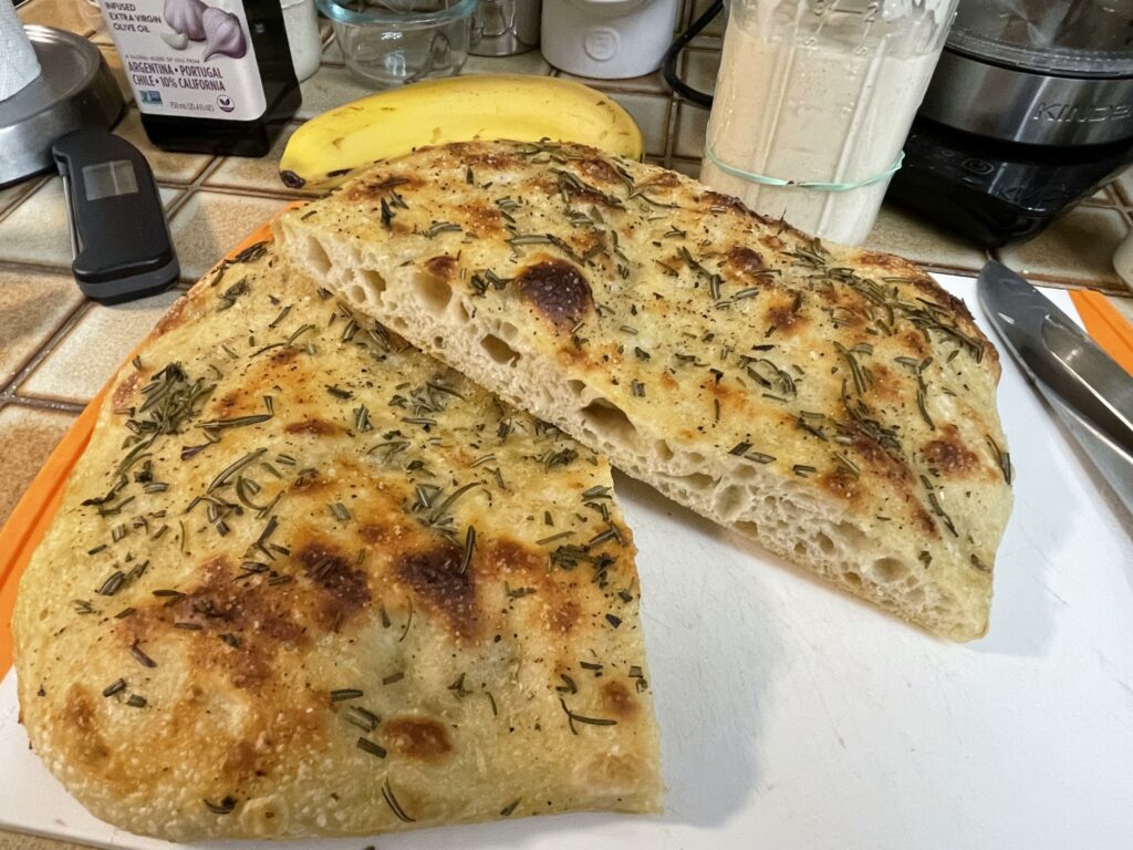 Garlic Rosemary Sourdough Focaccia!