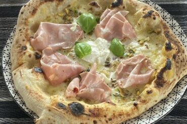 Trying something else: Yellow tomatoes, stracciatella cheese, mortadella and truffle creme