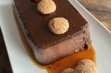 Italian Bonet alla Piemontese Chocolate Amaretti Pudding