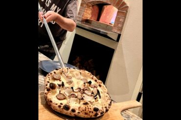 Sausage & fire roasted onion & a steak & blue cheese pizza