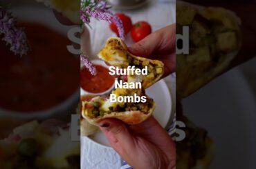 Stuffed Naan Bombs Vegan Recipe Shorts || #youtubeshorts #shorts #short