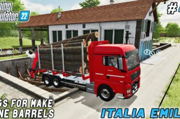 End vine trimming, we need logs to make wine barrels | Italian Farm | Farming simulator 22 | ep #42