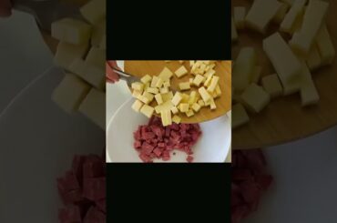 easy recipe - long loaf with sausage and cheese