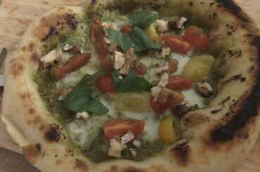 Pesto pizza 73% hydration