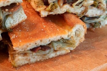 This a badass pizza di scarole.